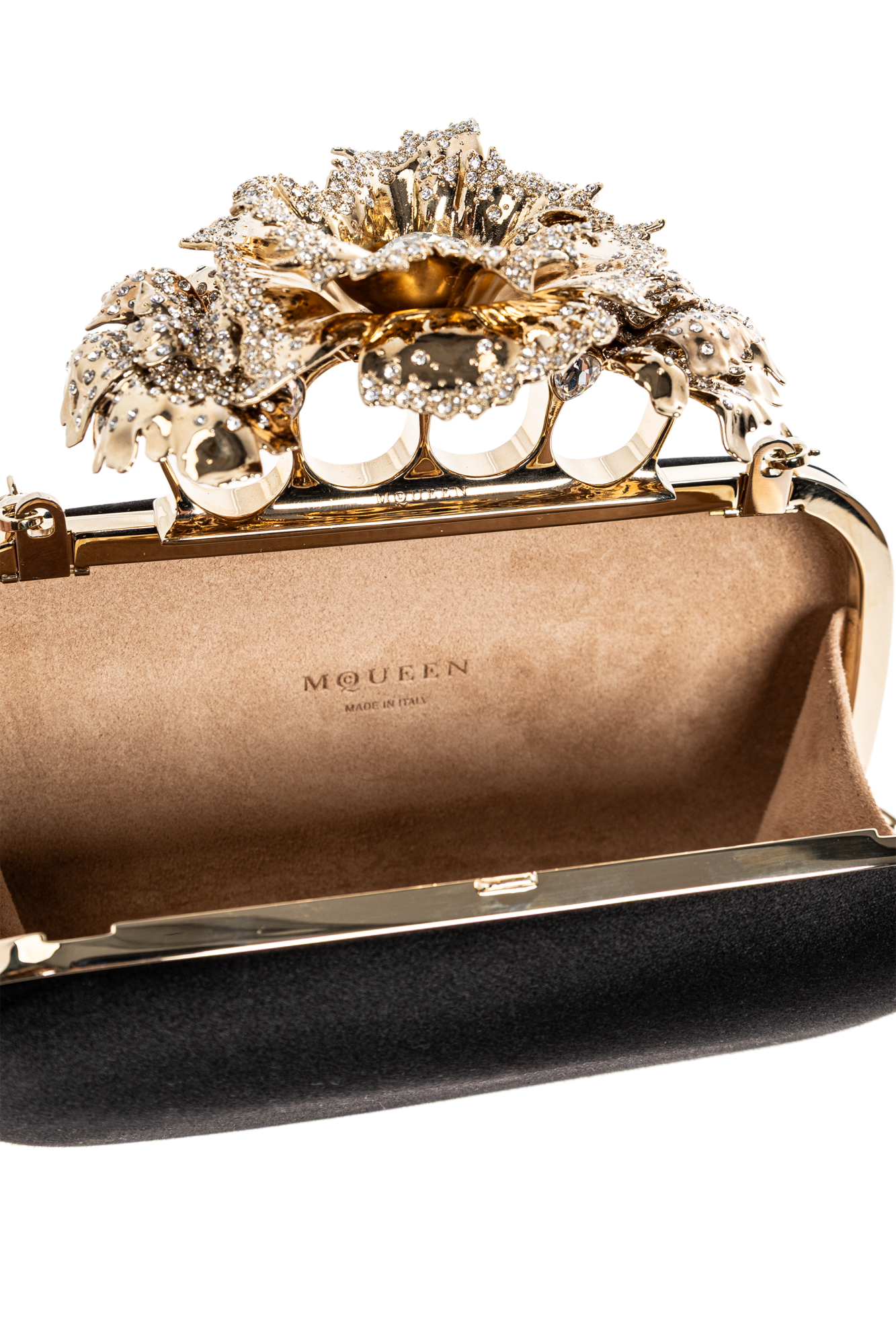 Black Carnation Knuckle clutch Alexander McQueen - Vitkac Canada